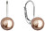 Strieborné visiace náušnice s perličkou 71142.3 bronze