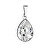 Slušivý přívěsek s krystalem Swarovski Kapka 54016.1 krystal