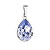Půvabný přívěsek s krystalem Swarovski Kapka 54016.3 lavender