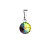Moderní přívěsek s zeleným krystalem Swarovski 54018.5 vitrail medium
