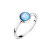 Stříbrný prsten s modrým opálem 15001.3 lt.blue