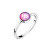 Stříbrný prsten s růžovým opálem 15001.3 pink