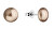 Cercei sferici eleganți cu perle sintetice 71136.3 bronz