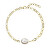 Elegante bracciale placcato oro con perla vera 23026.1