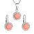 Set di gioielli scintillanti con cristalli Preciosa 39160.1 (orecchini, catenina, pendente)