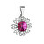 Třpytivý přívěsek s krystalem Swarovski Květina 54032.3 fuchsia