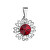 Třpytivý přívěsek s rudým krystalem Swarovski Květina 54032.3 siam