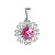 Třpytivý přívěsek s růžovým krystalem Swarovski Květina 54032.3 rose