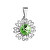 Třpytivý přívěsek se zeleným krystalem Swarovski Květina 54032.3 peridot