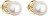 Zlaté náušnice pecky s pravými perlami Pavona 921004.1