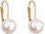 Goldene hängende Ohrringe mit echten Perlen 921009.1