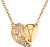 Pozlátený strieborný náhrdelník Srdce s krídlom a zirkónmi ERN-LILHW-G
