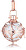 Ružovo pozlátený strieborný prívesok Anjelský zvonček s bielou rolničkou ER-01-R