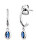 Silberne Halbkreis-Ohrringe mit blauen Zirkonen ERE-JOY-B-CR