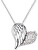 Collana in argento Medaglione cuore con ala e zirconi ERN-WITHLOVE-2Z