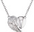 Strieborný náhrdelník Srdce s krídlom a zirkónmi ERN-LILHEARTWIN