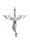 Pendente in argento Angelo con zirconi colorati ERP-ANGEL-S-ZIM