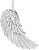 Pandantiv din argint Aripă de înger cu zirconi ERW-01-ZI