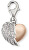Silberner zweifarbiger Armbandanhänger Herz mit Flügel ERC-HEARTWINGBI