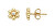 Zarte vergoldete Ohrringe Blümchen Fleur Stones ESER01951200