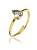 Splendido anello placcato in oro con zircone trasparente Presley EWR23064G