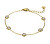 Bracciale elegante placcato in oro con zirconi trasparenti Angelina EWB23071G