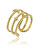 Stylový pozlacený otevřený prsten z oceli Anastasia EWR23029G