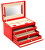 Cutie de bijuterii roșie/bej Jolie 23256-40