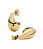 Elegantní pozlacené náušnice Teardrop SE-CLAWEARING-G