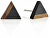 Betonból és fából készült fülbevaló Triangle Wood GJEWWOA003UN