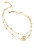 Doppelte vergoldete Halskette 4G Logo Boule JUBN01387JWRHT/U