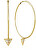 Eleganti orecchini a cerchio placcati in oro UBE79061