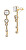 Eleganti orecchini placcati in oro con cristalli Sunburst JUBE01403JWYGT/U