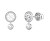 Fashion ocelové náušnice s perličkou Tiny Pearly JUBE05517JWRHT/U