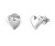Gyönyörű acél fülbevaló Fluid Hearts JUBE02303JWRHT/U