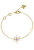 Wunderschönes vergoldetes Armband mit Blume White Lotus JUBB04134JWYGWH