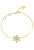 Bellissimo bracciale placcato in oro con fiore White Lotus JUBB04144JWYG