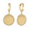 Luxuriöse vergoldete Ohrringe Kreise JUBE01158JWYG