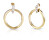 Luxuriöse vergoldete Ohrringe mit Kristallen Hoops Don`t Lie JUBE01488JWYGWHT/U