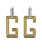 Cercei de lux placați cu aur cu pandantive G-Shades JUBE01469JWRHYGT/U