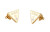 Moderne vergoldete Ohrringe mit Kristallen Studs Party JUBE02168JWYGT/U