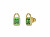 Moderne vergoldete Ohrringe Shiny Padlock JUBE02194JWYGGNT/U