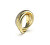 Inel la modă placat cu aur cu zirconi Perfect JUBR04067JWYG