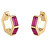 Zeitlose vergoldete Ohrringe mit rosa Zirkonia Huggie Me JUBE03133JWYGFCT/U