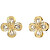 Cercei delicați placați cu aur si cu zirconi transparenți Amazing Blossom JUBE03059JWYGT/U