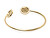 Bracciale rigido placcato in oro con cristalli Round Harmony JUBB01165JWYGS