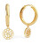 Orecchini placcati oro con ciondoli Guess Miniature UBE79043