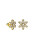 Cercei din oțel placați cu aur decorați cu pietre de zircon White Lotus JUBE04145JWYGT/U