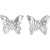 Půvabné ocelové náušnice Motýlci Chrysalis JUBE04108JWRHT/U