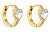 Romantic Zeitlose runde Ohrringe mit Kristallen Huggie Me JUBE03144JWYGT/U